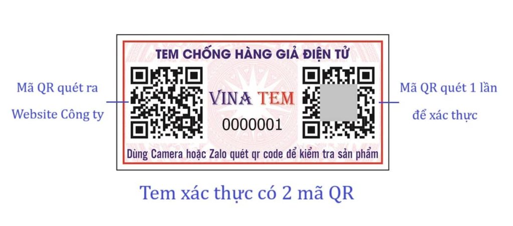 Cấu tạo của tem xác thực 2 QR