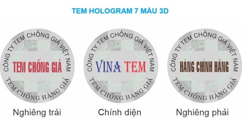 Tem 7 màu 3D