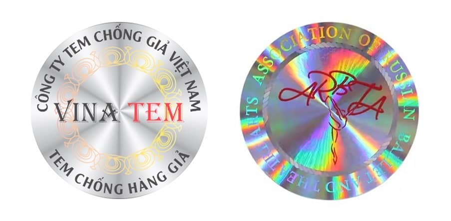 Tem bảo hành 7 màu hologram