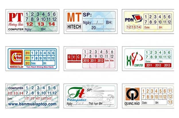 Tem decal vỡ bảo hành chữ nhật