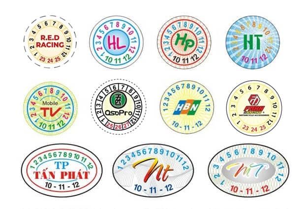 Tem decal vỡ bảo hành tròn elip