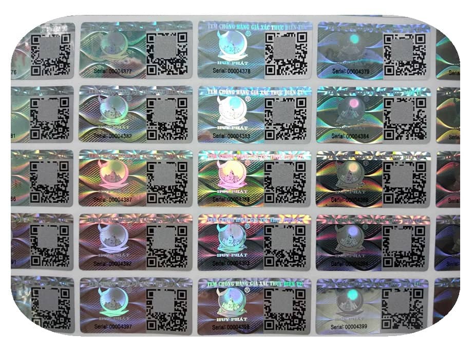 Tem hologram xác thực hàng điện tử