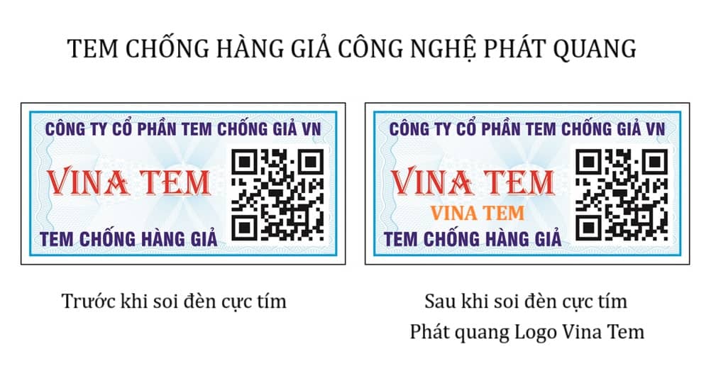Tem chống hàng giả công nghệ phát quang