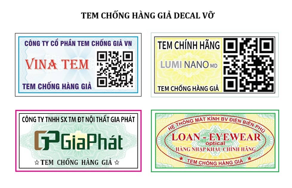 Tem chống hàng giả decal vỡ